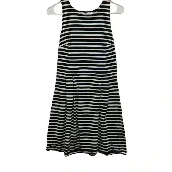 Anne Taylor Loft  Navy and White Striped Sailor Dress Size 8 - Picture 1 of 3